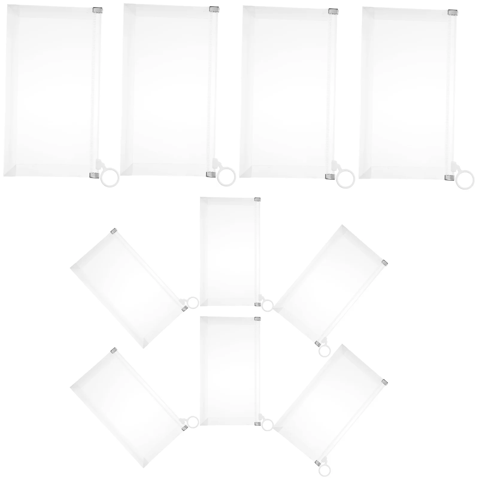 

10Pcs B6 Clear Zip Plastic Envelopes File Document Paper Holder Pencil Storage Bag