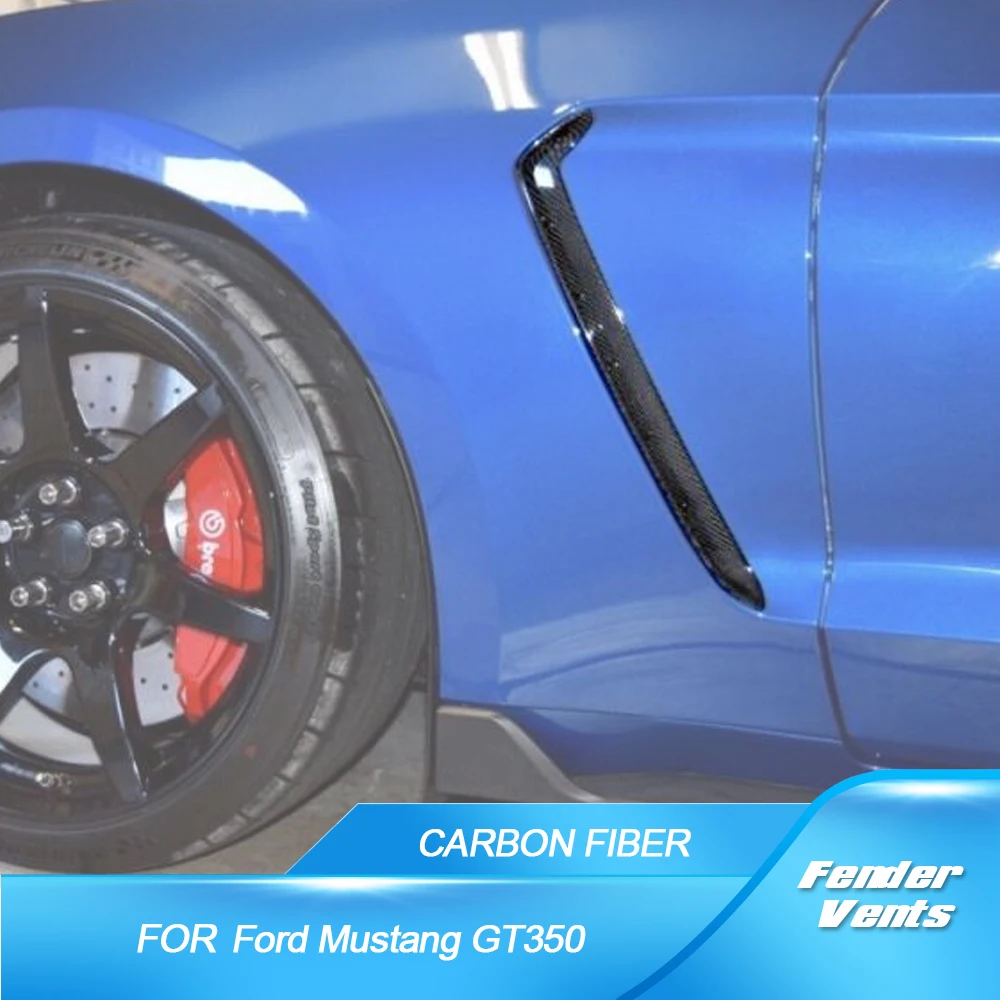 Переднее боковое крыло из углеродного волокна, обшивка для вентиляционного отверстия, крышка для Ford Mustang Shelby GT350 2019 2020, крыло с вентиляционным отверстием, обшивка