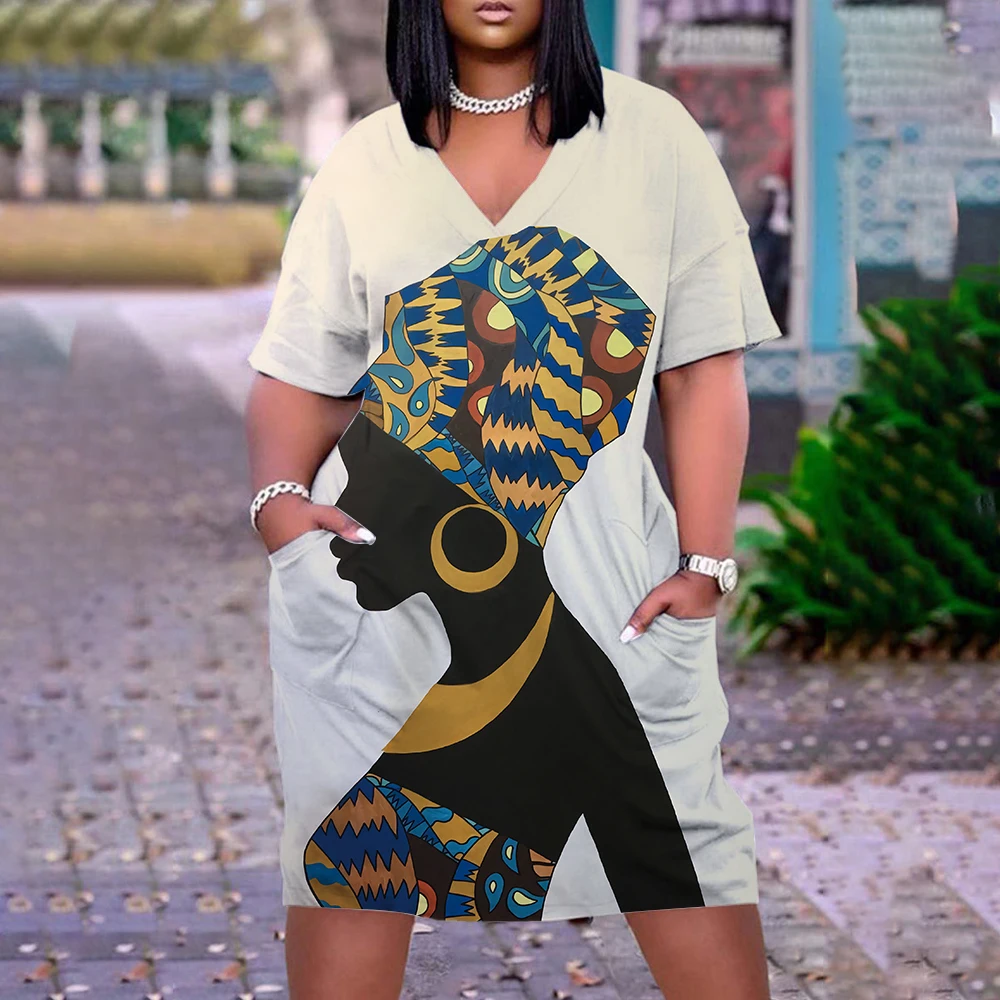 Летнее женское платье в стиле бохо индийские модели платья с 3D принтом лица