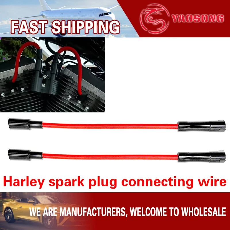 

2 шт. 10,4 мм 10 мм провод свечи зажигания для мотоцикла Harley-davidson Softail Dyna FXD 1999-2017 аксессуары для мотоциклов