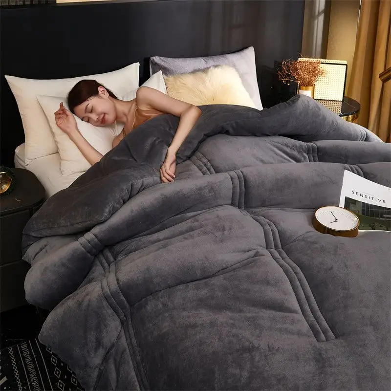 

Скандинавский теплый зимний одеяло, мягкое одеяло, зимние теплые двойные покрывала, одеяло, кондиционер, пушистый хлопок