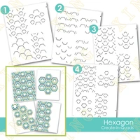 2022 hot sale new hexagon layering stencils painting diy scrapbook coloring embossing paper card album craft decorative template