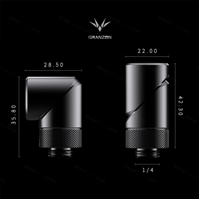 

Свободно вращающийся фитинг Granzon на 360 градусов, вращающийся соединитель G1/4, вращающийся двойной шарнир для раздельного компьютера «сделай ...