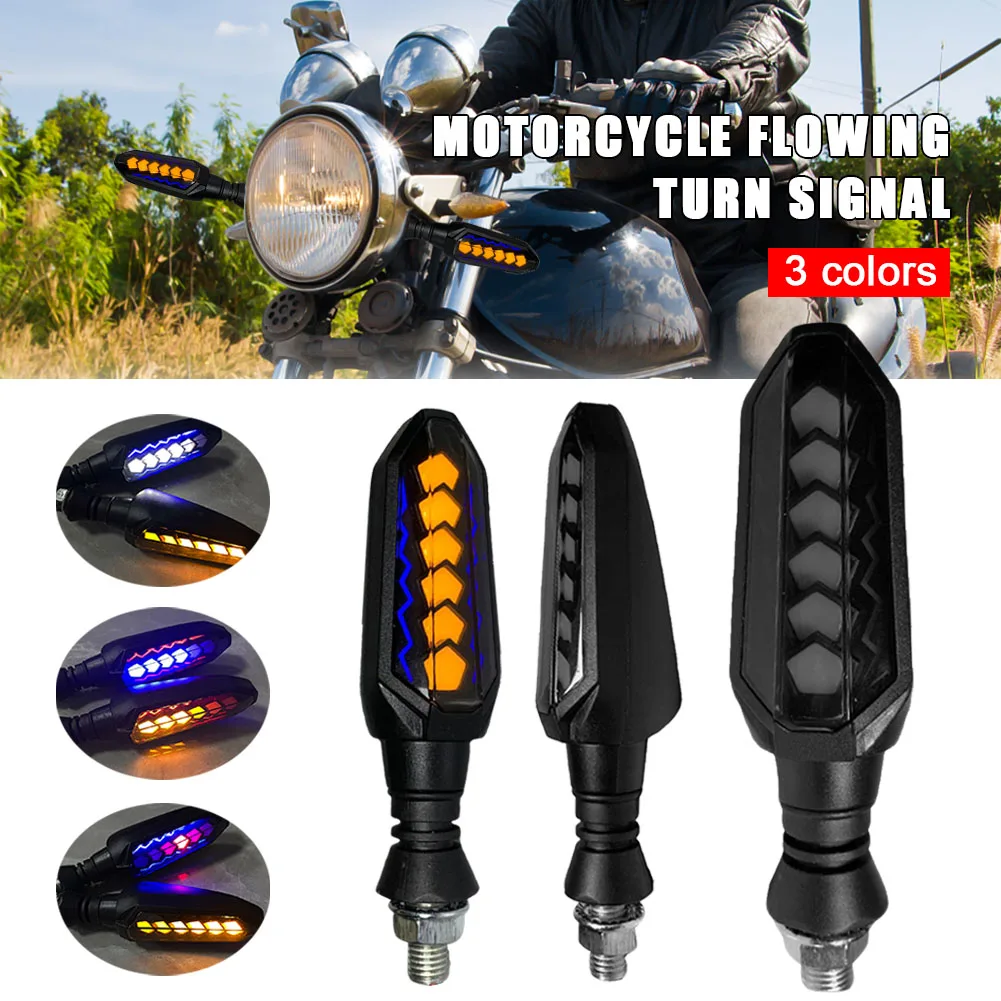 

Motorcycle Flowing Turn Signals Lights 12V Flashing Daytime Running Light LED Warning Blinker Motorbike Indicator Turn Lamp