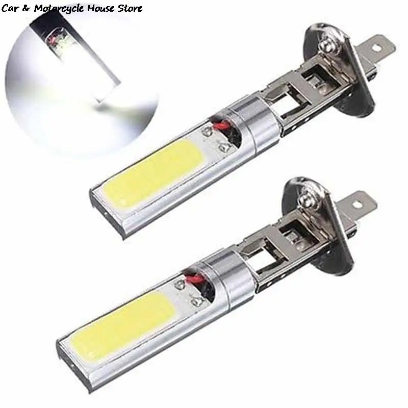 2Pcs/Lot LED Auto Daytime Running Light Car H1 Led 10W COB LED White Fog Lamp Driving Light Lamp Bulb DRL 12V Wholesale
