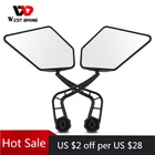 Зеркало заднего вида WEST BIKING велосипеда, регулируемый угол поворота 360 градусов, отражатель для руля, Аксессуары для велосипеда