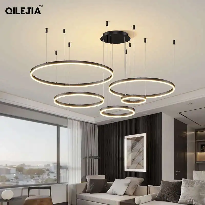 

Люстра QILEJIA современная матовая, золотая, черная, кофе
