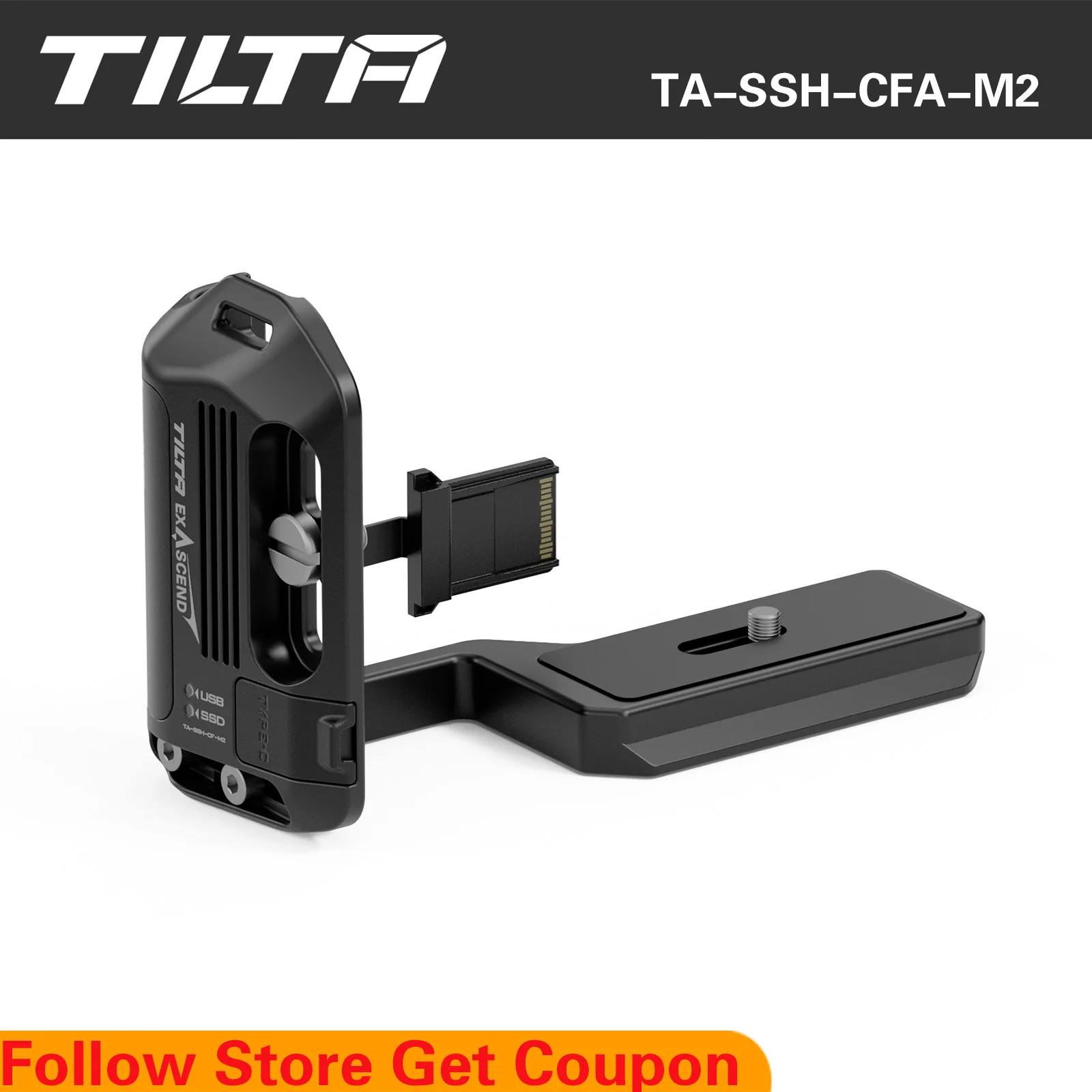 

TILAT TA-SSH-CFA-M2 Tilta CFexpress Type A to M.2 Side Storage Handle with Sony A1, A7S3, A7M4, FX3 Cameras and Tilta Cages