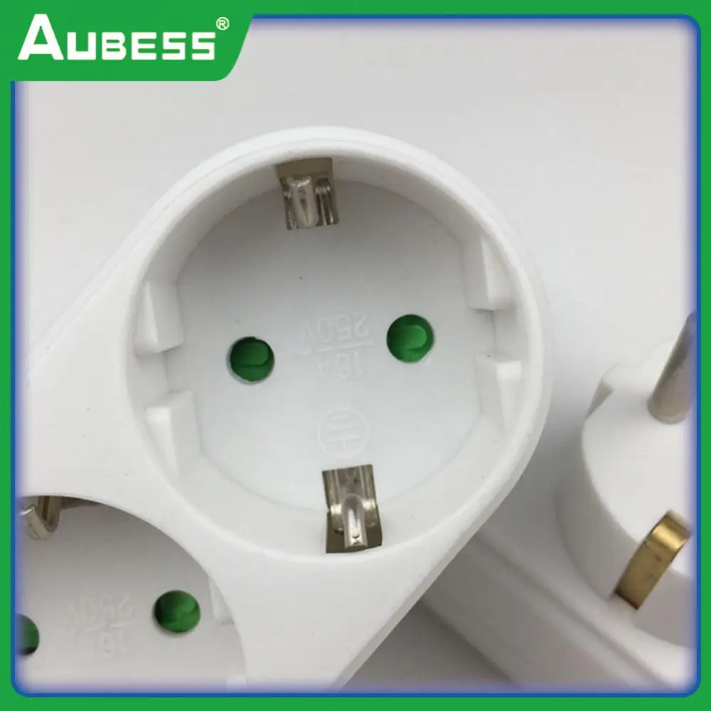 

3500w Socket Adapter Small Eu De Plug Converter Portable Power Conversion 16a 250v Wall Socket Splitter 1 Out 3 Wall Socket