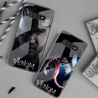 bandai marvel hero venom phone case tempered glass for samsung s20 ultra s7 s8 s9 s10 note 8 9 10 pro plus cover