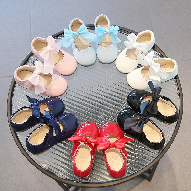 

2023 демисезонная кожаная классическая обувь для маленьких девочек, Симпатичные оксфорды, яркие цвета, женская обувь для танцев и выступлений