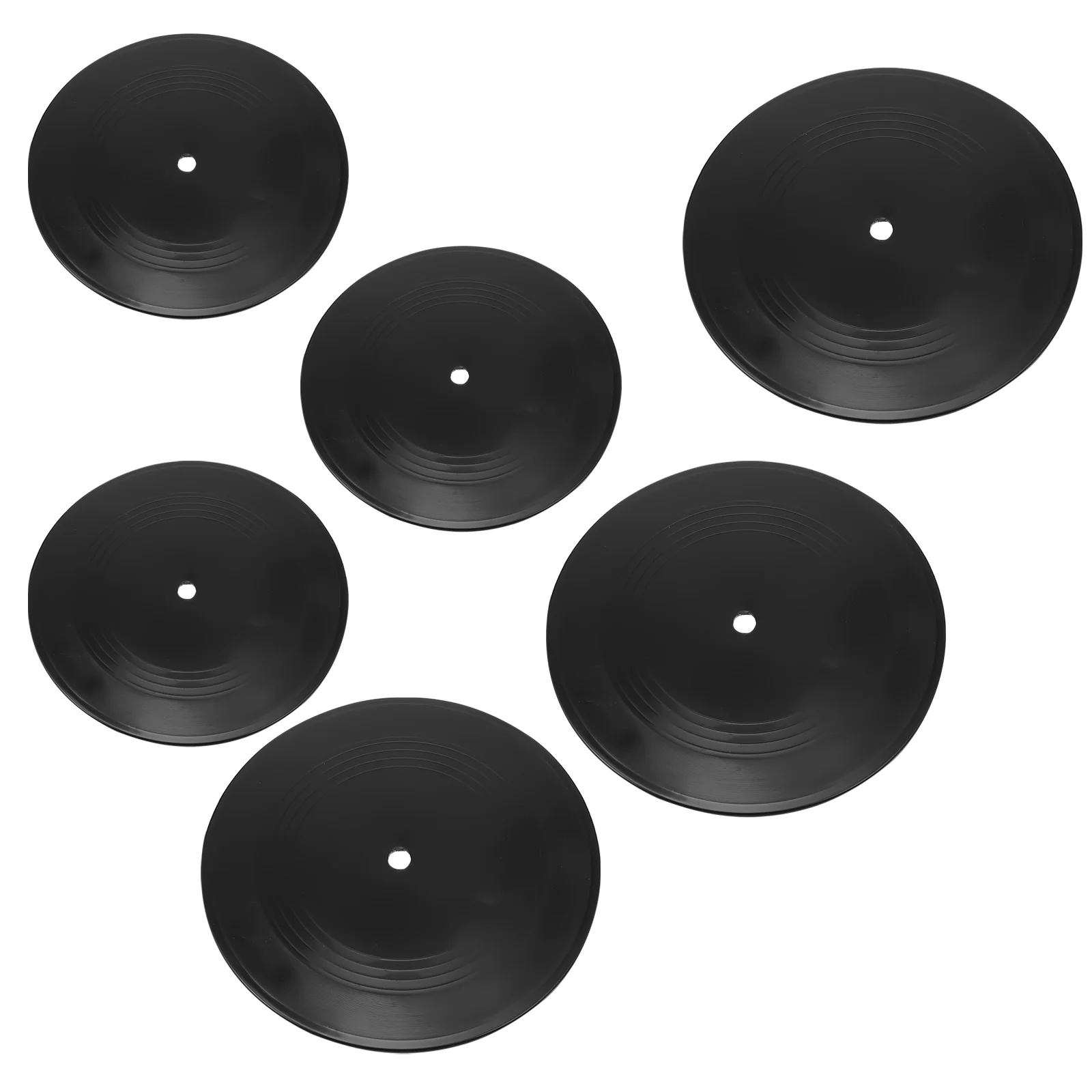 

12 Pcs Disc Photo Stickers Records Decor Bar Vintage Vinyl Nostalgia Home Cafe Wall Ornaments Hanging Props Blank