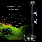 кормушка для аквариума Стеклянная подставка для рыб, прозрачная кормушка для аквариума, кормушка для кормления, креветки, улитки, аксессуары для кормления аквариума аквариумные аксессуары