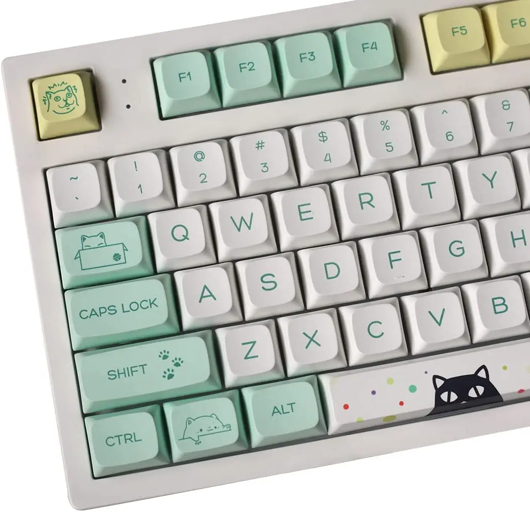 

135 Keys/set Cat Theme -135 Key XDA Standard Opaque Mechanical keycap Support Most Keyboards PBT Material