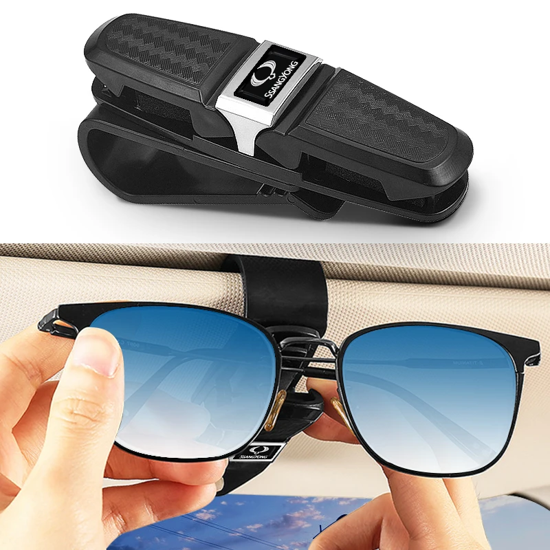 

1pcs Auto Sun Visor Glasses Holder Sunglasses Clip For Ssangyong Korando Actyon Rexton 2 Scanner Rodius Kyron Tivoli Musso XLV