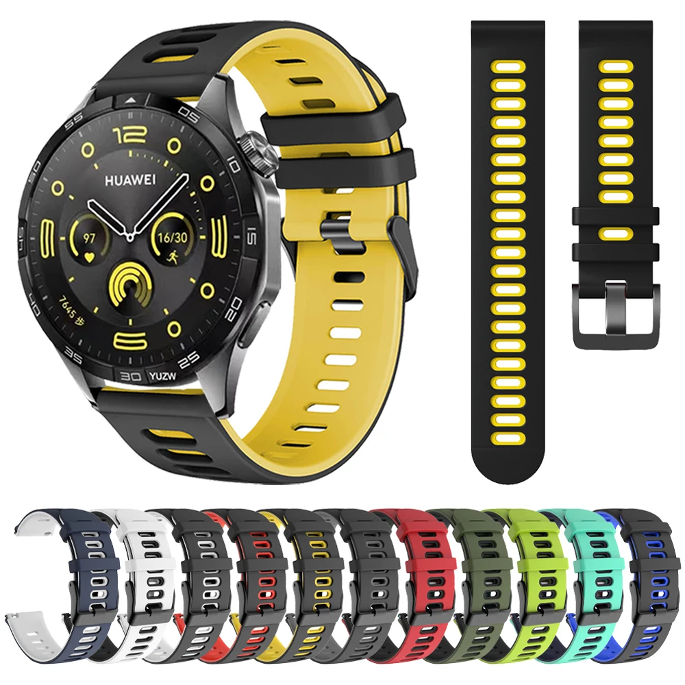   22 20mm Silicone Strap For HUAWEI WATCH GT 4 Pro 46mm Band GT 3 2 42mm HONOR Magic Watch 4 GS 3 Pro ES Replacement Bracelet Belt 