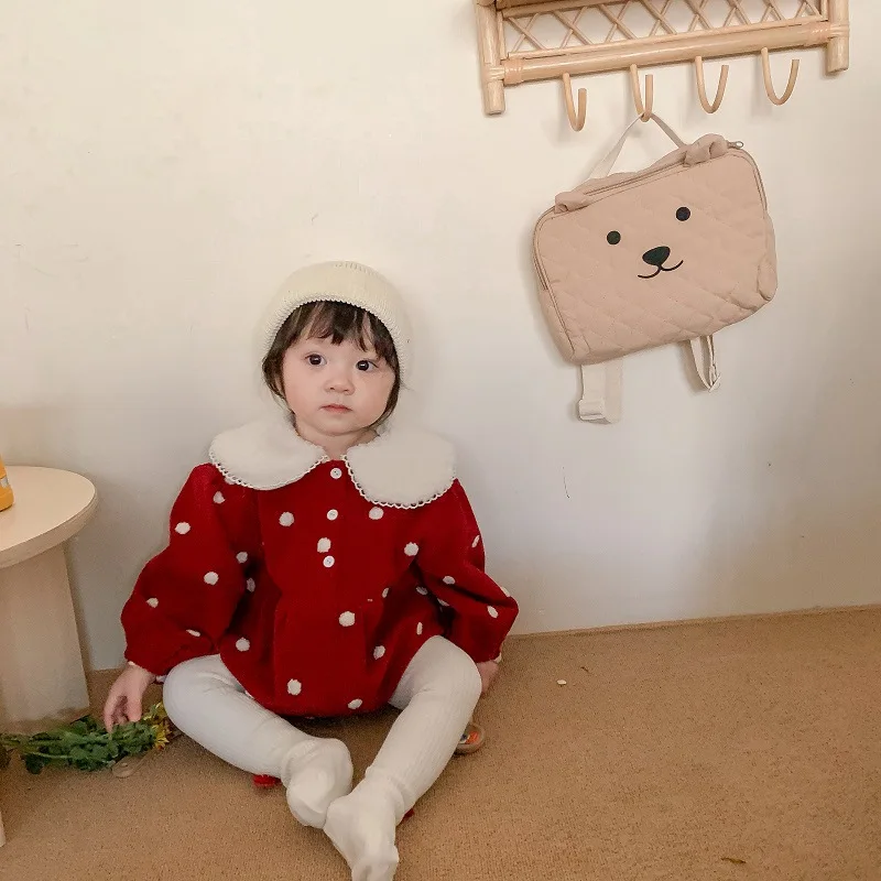 Freely Move 2022 Winter New Baby Girl Clothes Toddler Girls Bodysuit Christmas Newborn Girls Princess Jumpsuit Baby One Piece