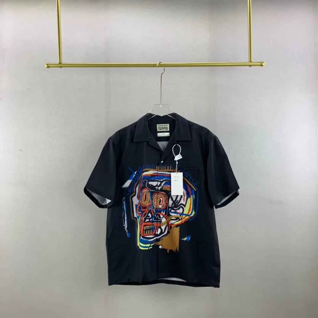 Выкройка тигра WACKO MARIA Hawaii Shirt Мужчины Женщины 1:1 Футболка лучшего качества