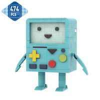 moc adventure anime figures bmo building blocks set decrypt puzzle finned and jakeds game console bricks toys for children gift