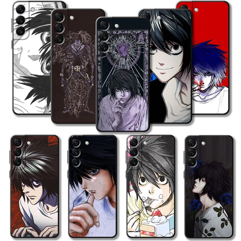 

Death Note L Ryuk Painting Skull Art Case For Samsung Galaxy S23 S22 S21 S20 FE Ultra S10 S9 S8 Plus Note 20Ultra 10Plus Shell