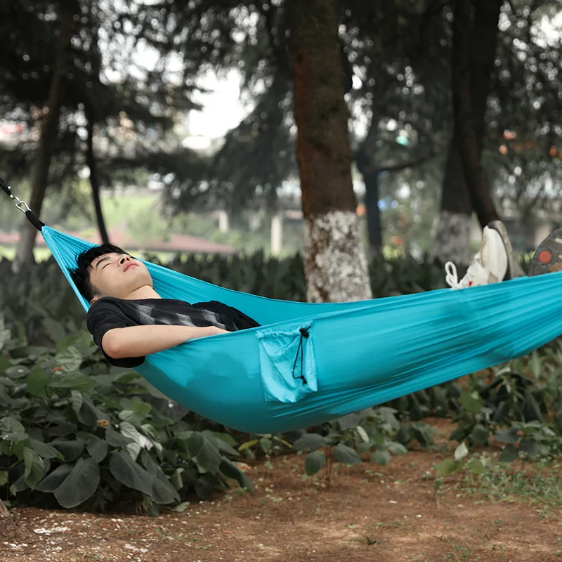 

New Outdoor Hammock Camping Equipment, Hanging Chair, Single Person Parachute, Nylon Spinning, Leisure Floor Mat, Swing