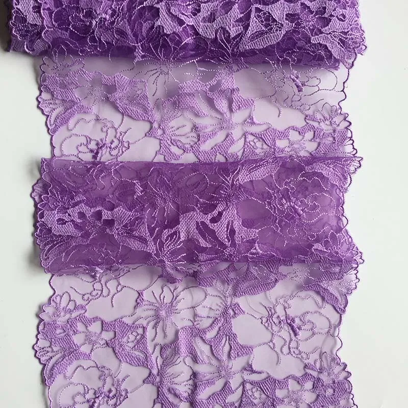 20Yards Lace Trims Tulle Embroidery Lace Fabric Purple Guipure Wedding Dress Ribbon Sewing Bra Lingerie Accessories dentelle