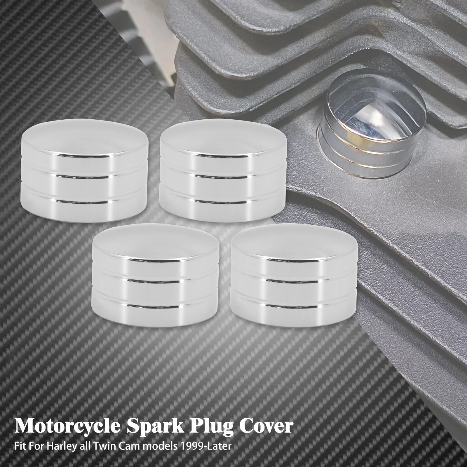 

Крышка свечи зажигания мотоцикла, колпачки для болтов с головкой для Harley Sportster XL 883 1200 48 Twin Cam Touring 1999-2017 колпачки для свечей зажигания