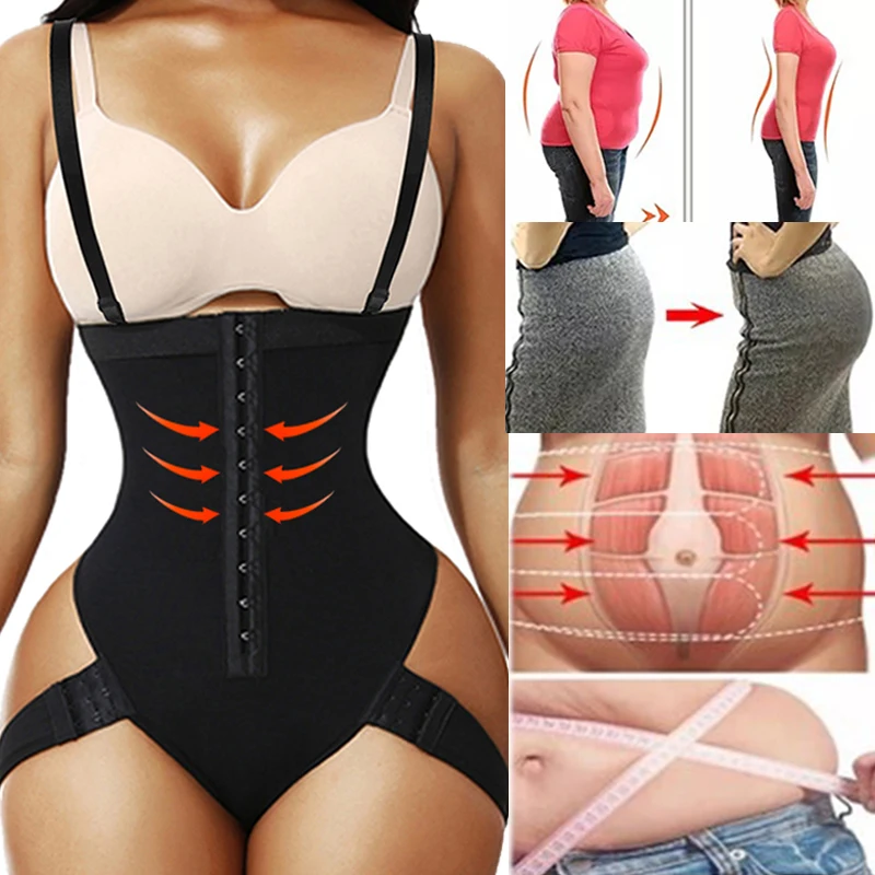

Women Waist Trainer Butt Lifter Slimming Pants Body Shaper Hip Lift Belly Control Belt Open Bust Abdomen Control Bodysuit Corset