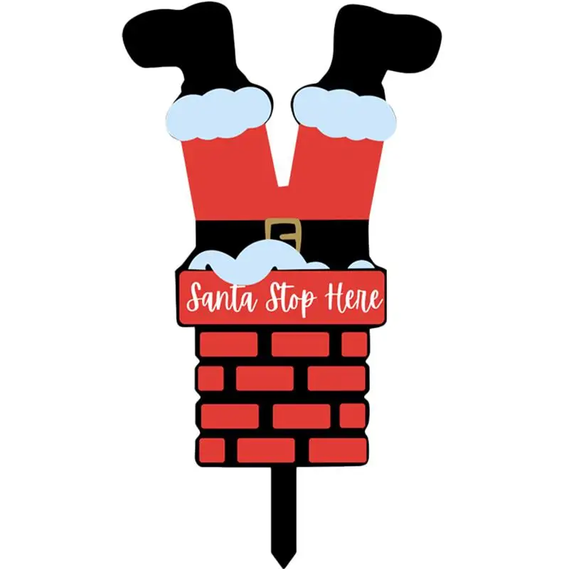 

2022 Christmas Outdoor Yard Sign Christmas Tree Shape Garden Decor With Stakes Home New Year Navidad Lawn Ornaments 2023 New