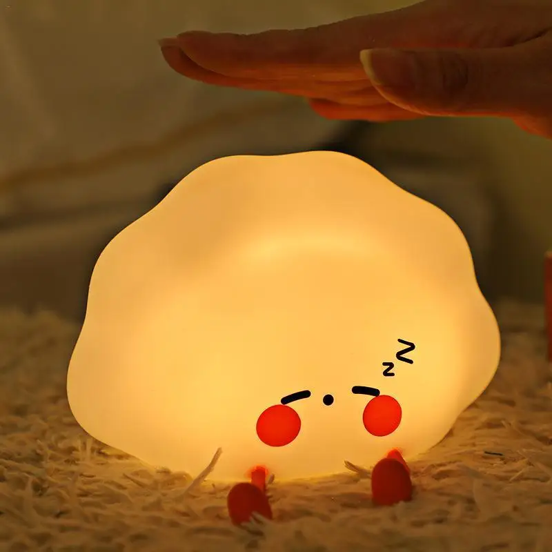 

Silicone Tap Light Dumpling Silicone Pat Lamp Multi-Purpose Kid's Bedside Lamp for Camping Bedroom College Dorm Party Decoration