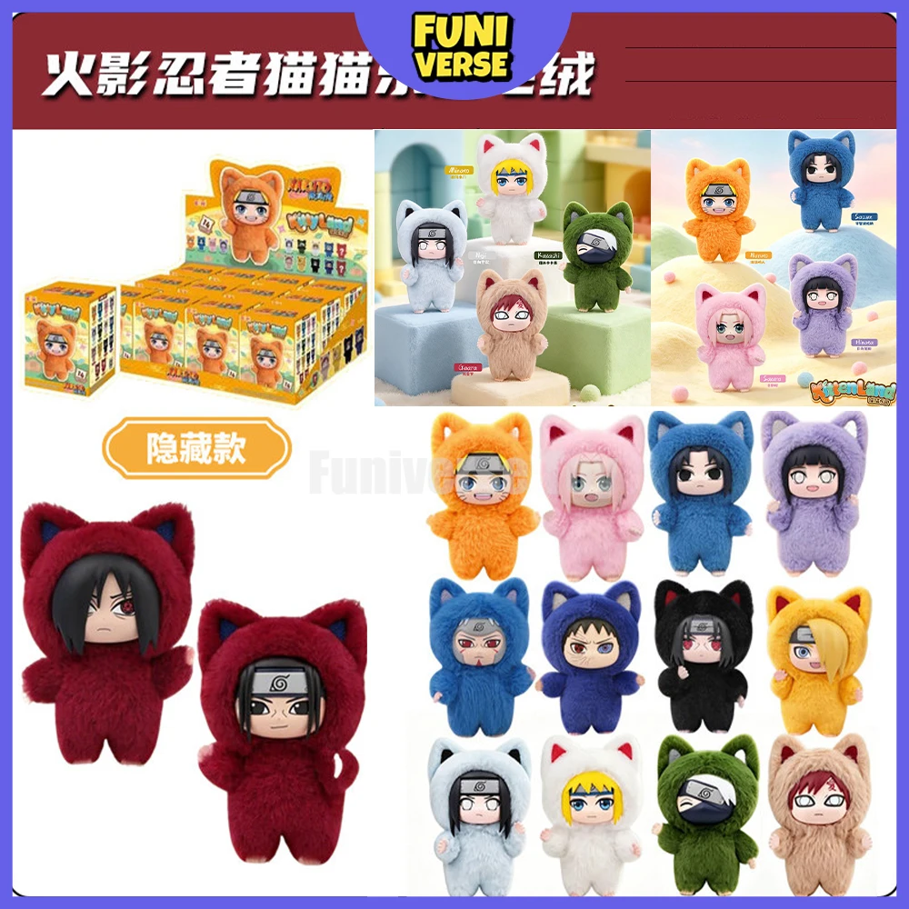 Фото Новая оригинальная серия плюшевых игрушек EAKI Naruto Cat Paradise: загадочная коробка-сюрприз, аниме-фигурка, украшение для комнаты, коллекционный подарок для детей №1