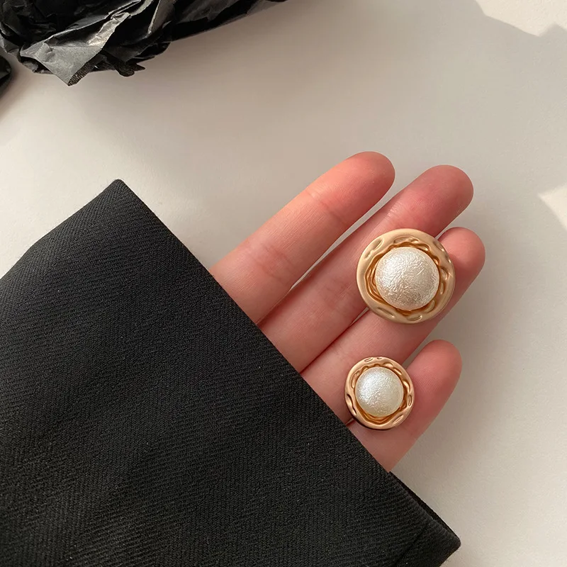 

10pcs Gold Metal Buttons Pearl Buttons Coats Sweaters Decorative Buttonsfor Women's Clothing Sewing Button Accessories