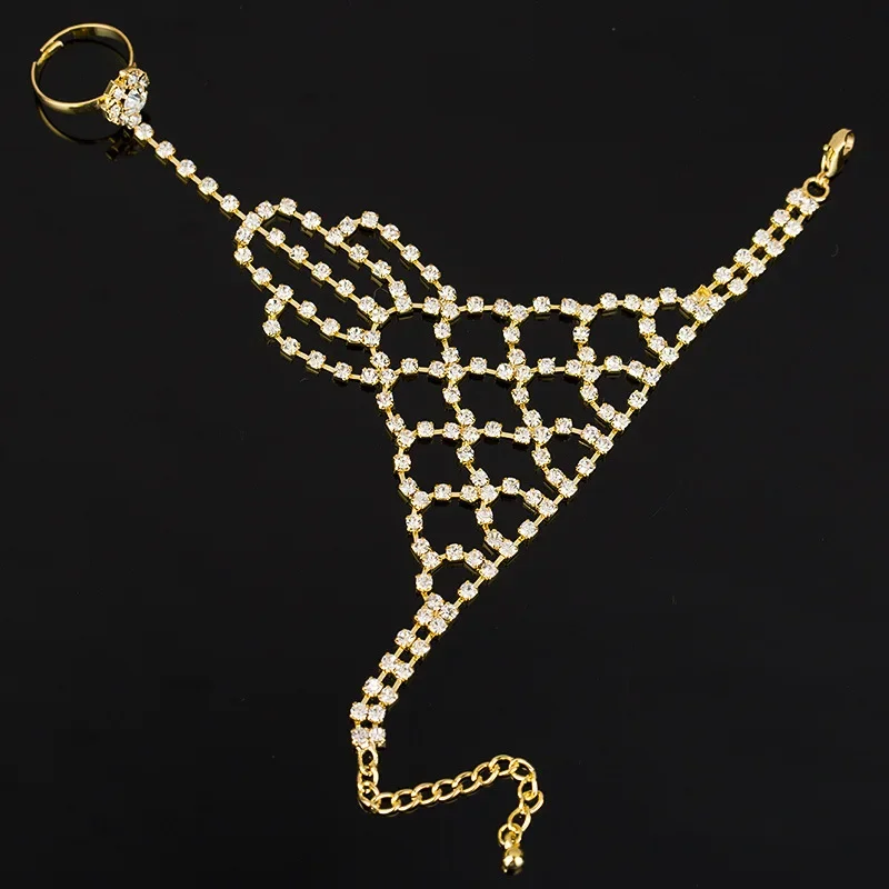 Корейский стиль теннисный браслет невесты кольцо цельная цепочка на руку