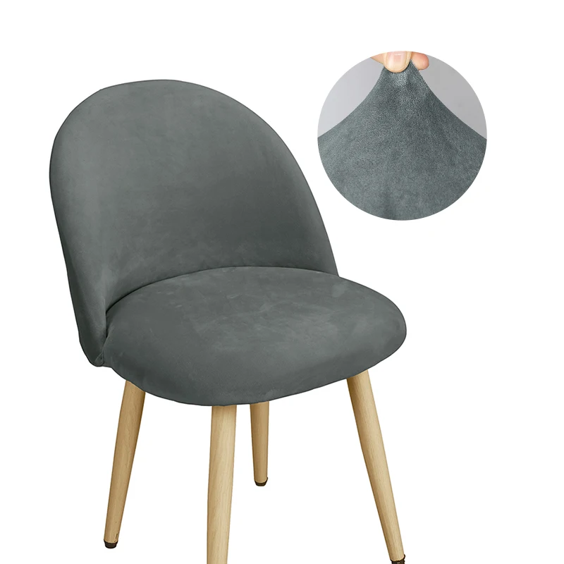 

Velvet Fabric Seat Cover Curved Back Chair Covers Duckbill Chair Covers Low Back Seat Slipcover Hotel Bar Office Home Decor