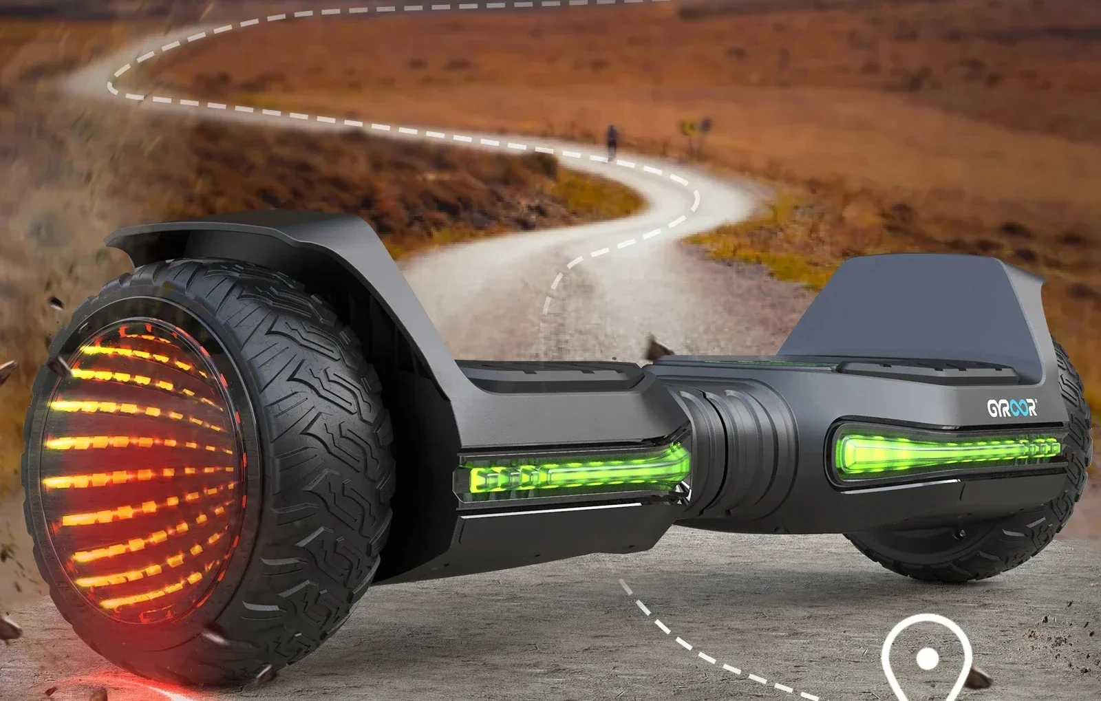 Крутое освещение туннельный двигатель Ховерборд 6 5 дюймов балансировочный