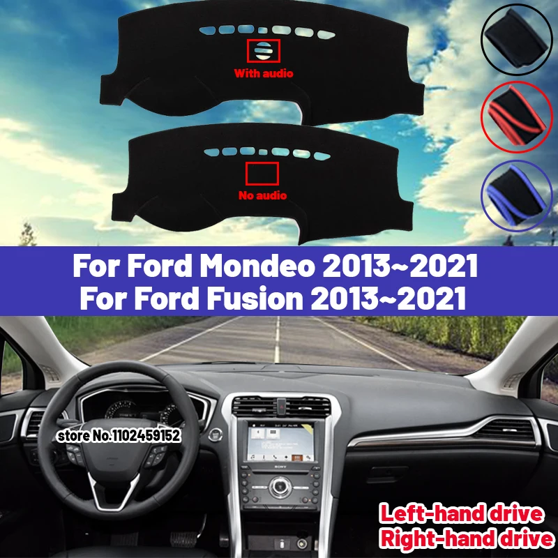 

Высококачественный коврик для приборной панели автомобиля Ford Fusion / Mondeo 2013 ~ 2021, солнцезащитный козырек, защита от фотоэлементов, ковры, анти-УФ 2018 2019 2020