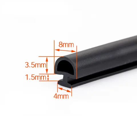Larghezza inferiore 5/10 m di larghezza inferiore 5/6/7 mm EPDM Strisce di tenuta Ponte Alluminio/Finestra Strisce di plastica sigillate Finestre e porte di risparmio energetico