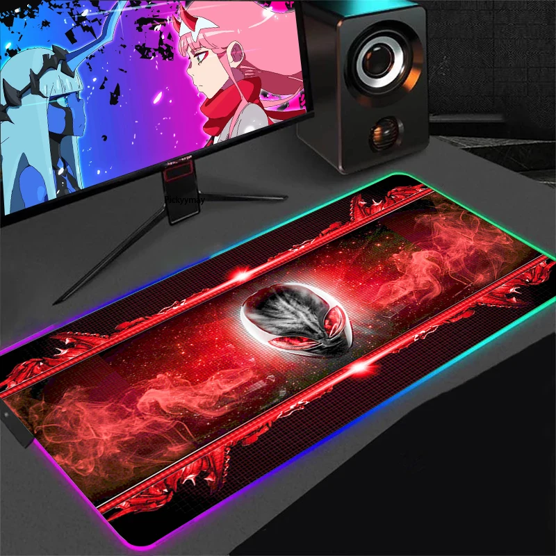 

Светодиодный коврик для мыши Xxl RGB, коврик для мыши в стиле аниме, игровые аксессуары Alienware, настольные аксессуары, игровые коврики, Настольный коврик, игровой коврик для настольного ПК