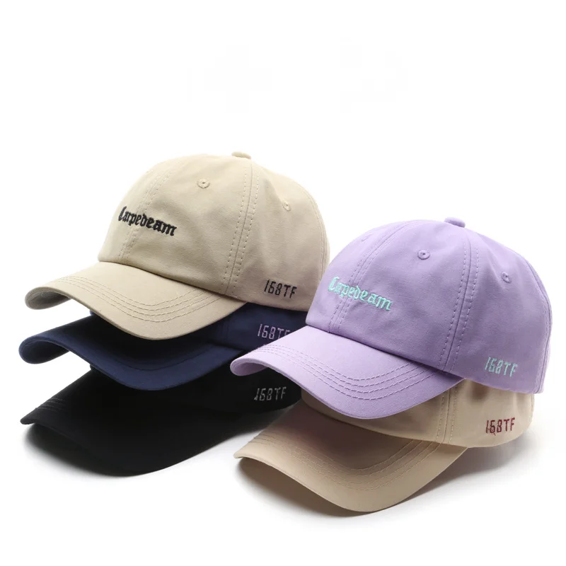 

Korean Style Women's Fashion Trend Embroidered Letter Curved Eave Baseball Cap Outdoor Sun Protection Couple's Baseball Hat