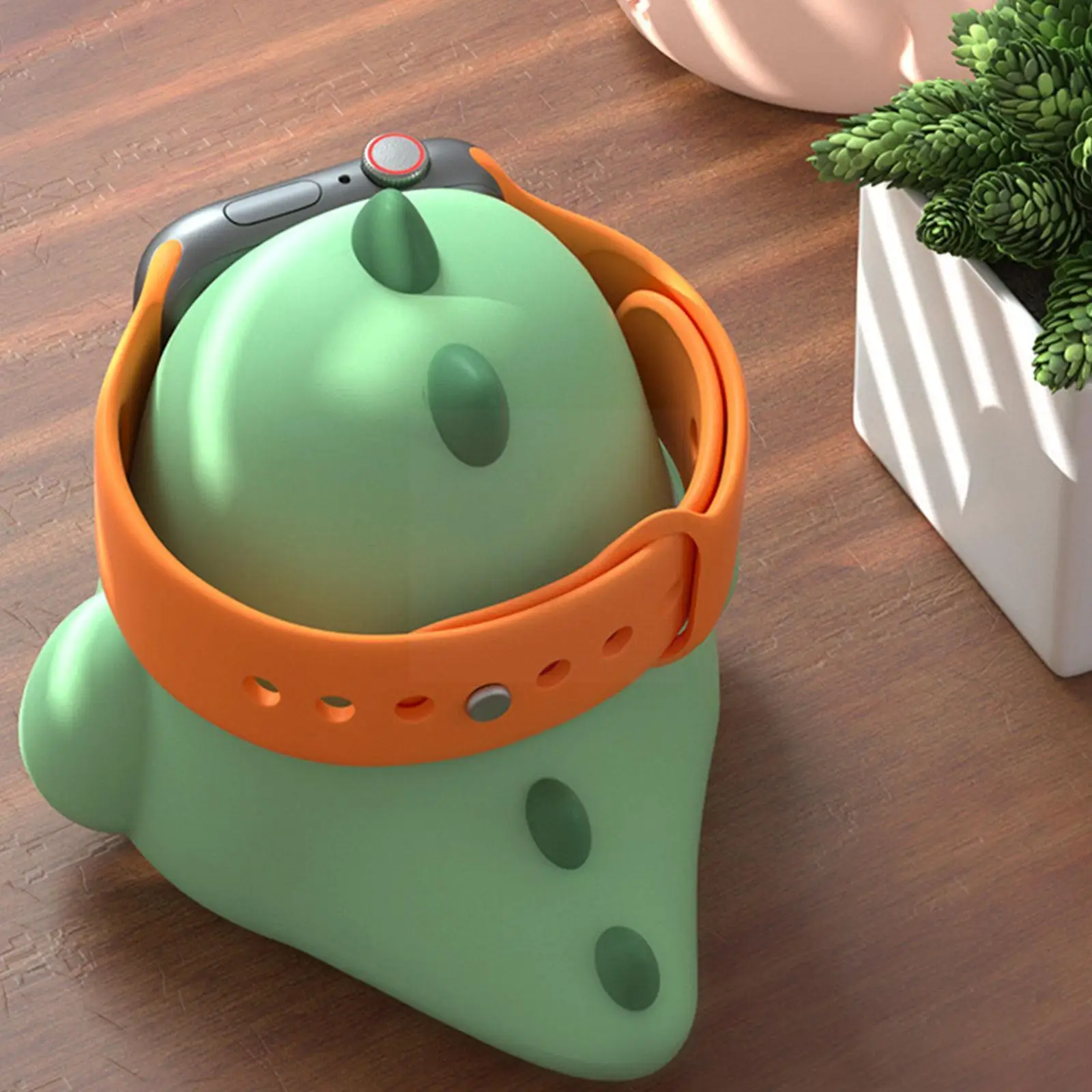 

Cute Dinosaur Shape Charger Stand Holder For Series 45/44/42/41/40/38mm For 7/6/se/5/4/3/2/1 Charging Do O7p2