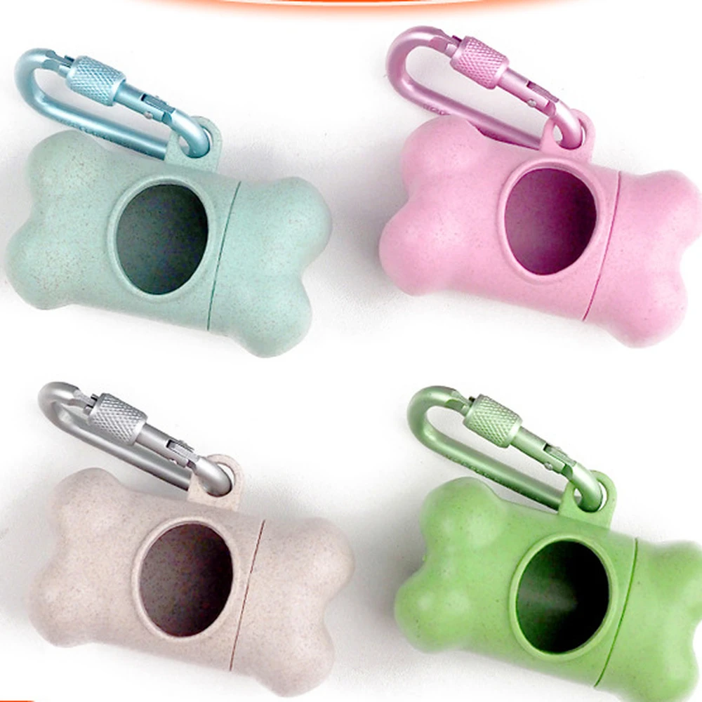 

Pet Dog Poop Bag Bone Shape Dispenser Waste Garbage Carrier Holder Dispensers Poop Bag Dogs Trash Cleaning Tool Pet Products