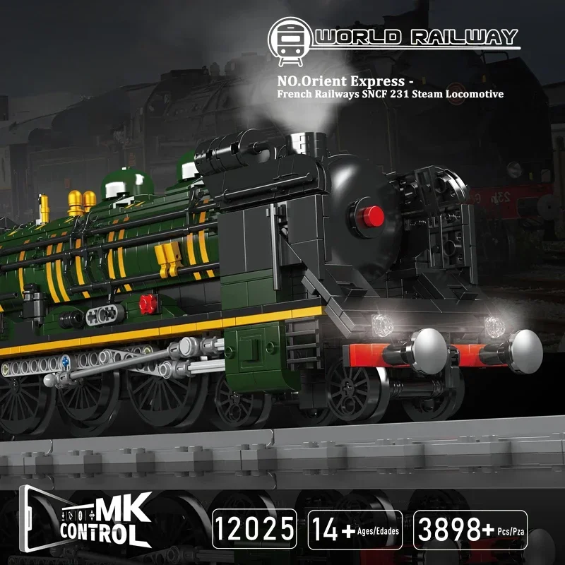 

Orient Express Technical Remote Control Orient Express Set French Railways SNCF 231 Steam Locomotive Building Blocks Toy Set