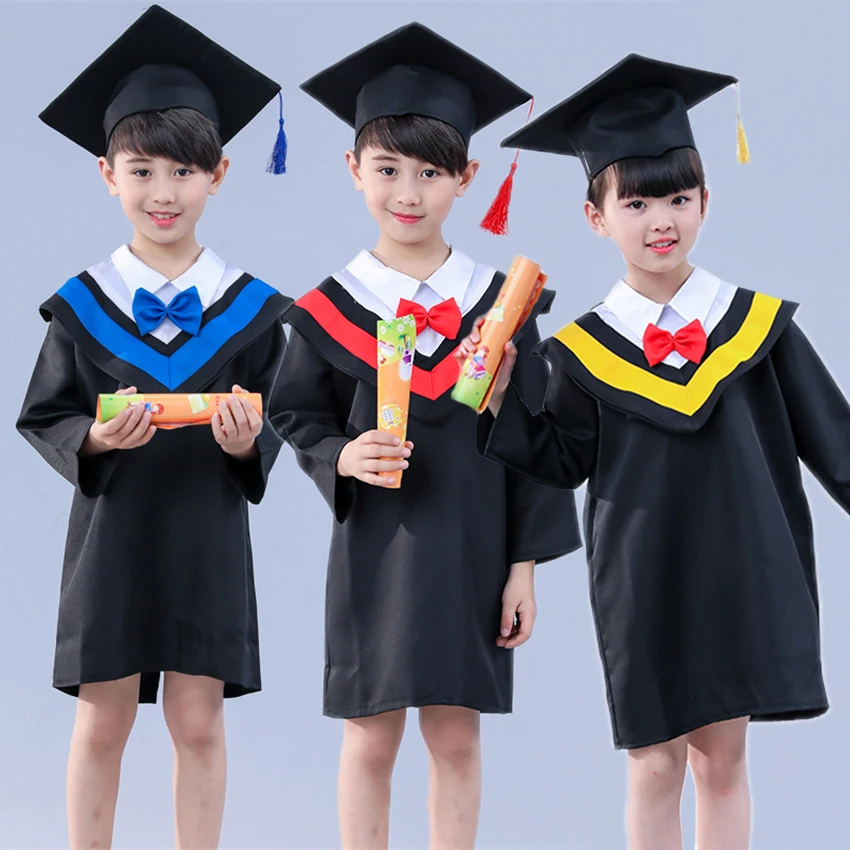 

School Uniforms for Children Graduation Costumes Boys Gilrs Photography Performance Academic Clothing Kindergarten Bachelor Gown
