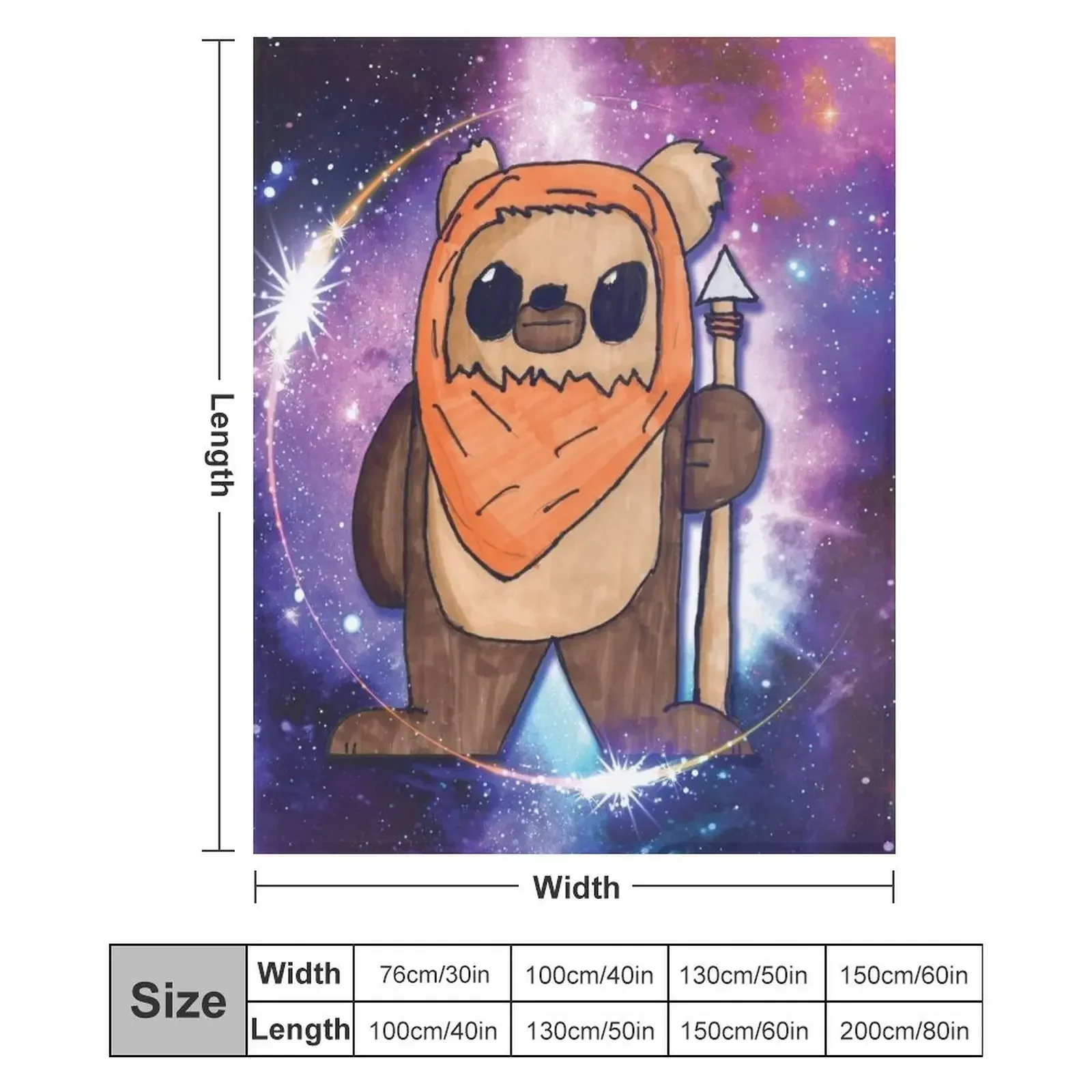 Пушистое одеяло Space Galaxy Ewok для детей