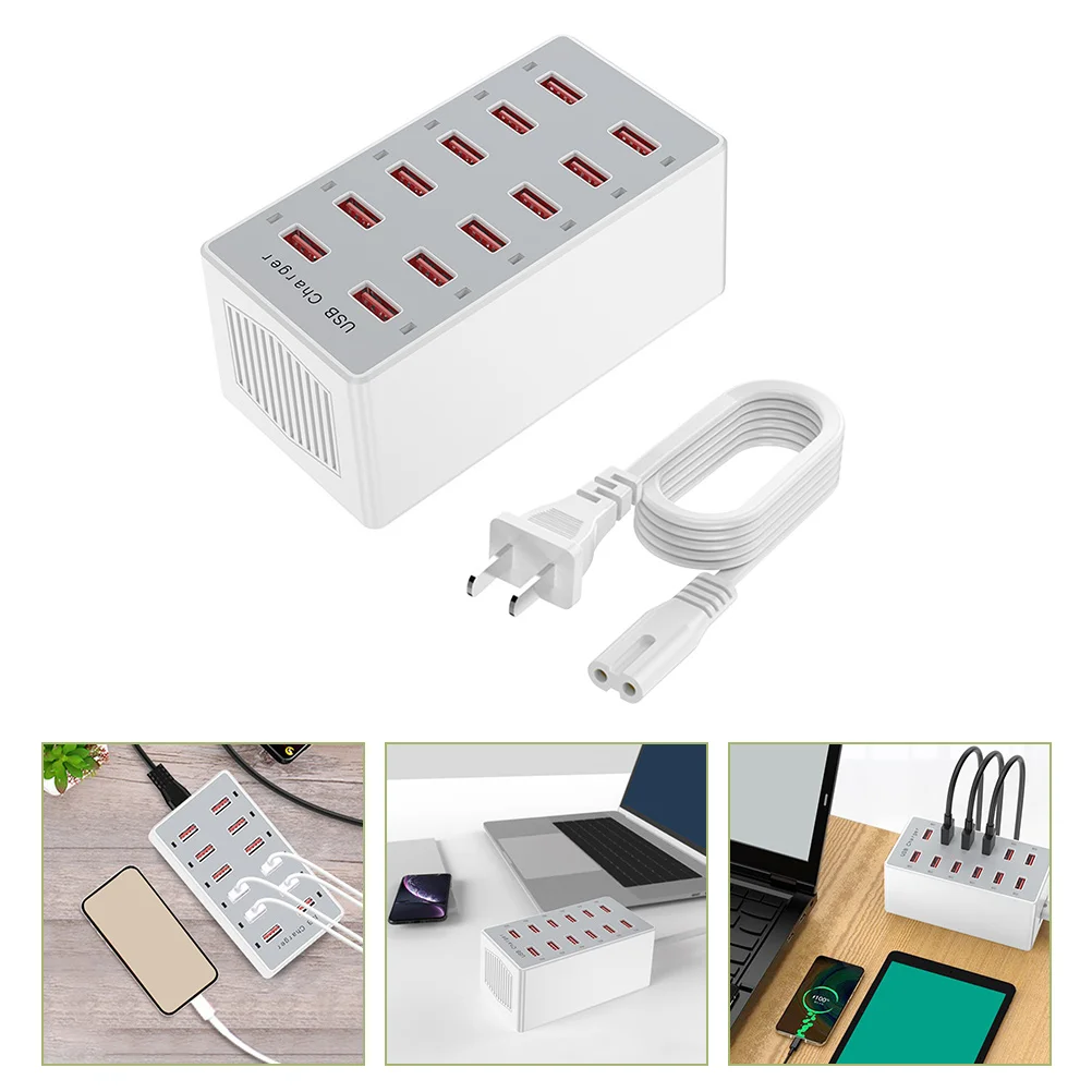 

Multiple USB Charger 12-port Desktop Charging Station USB Charging Hub US Plug