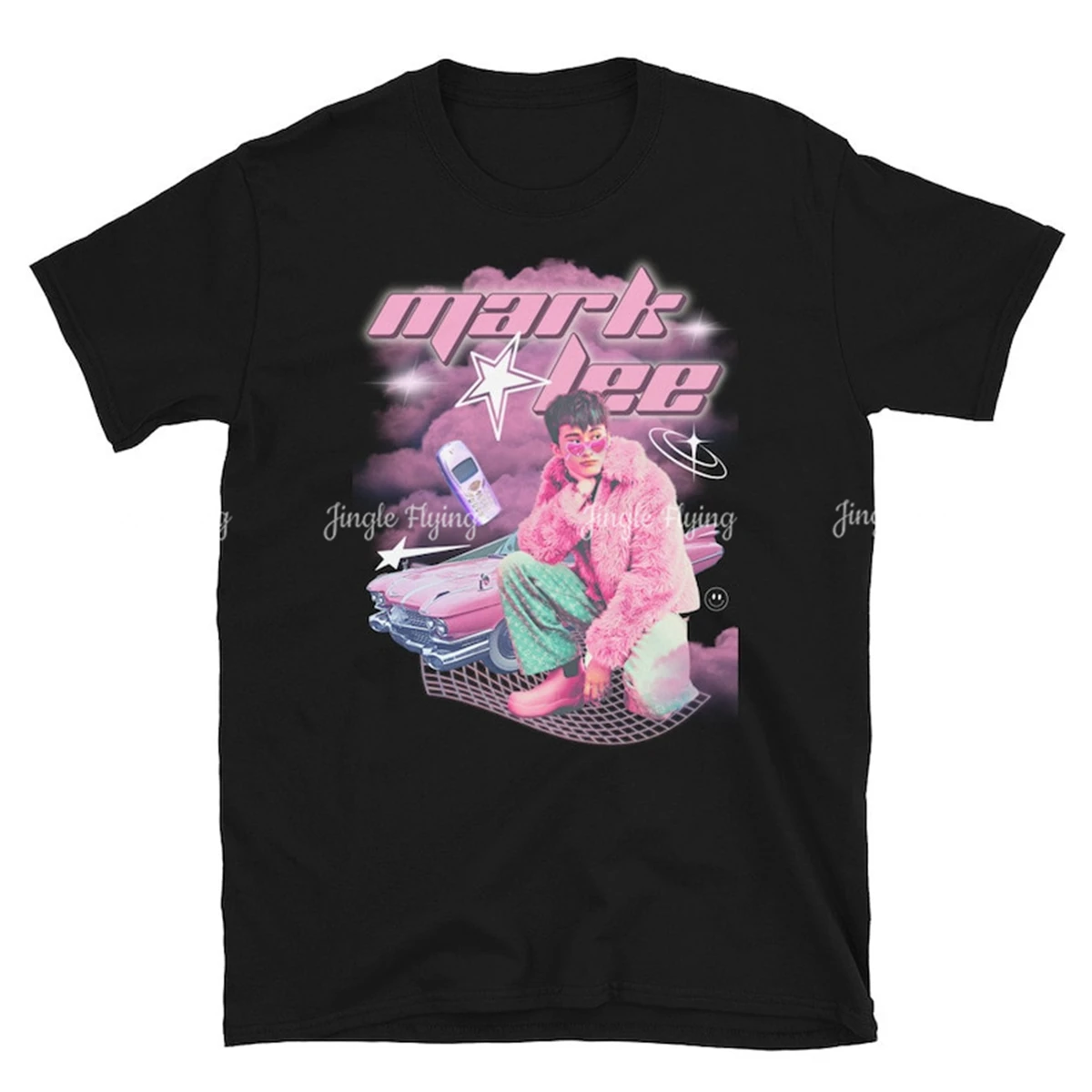 Хлопковая футболка унисекс Mark Lee винтажная с рисунком 90-х толстовка круглым