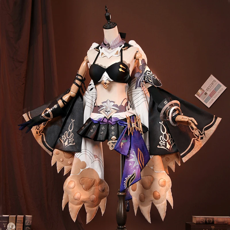 

Luckyoubi Game Honkai Impact 3 Pardofelis Cosplay Costumes Women Girls Top Skirt Suit Set Halloween Party Outfit