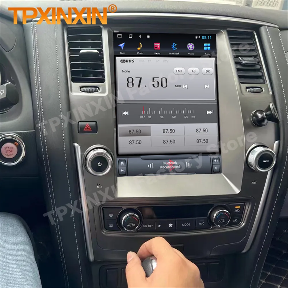 Android 13 AI голосовой вертикальный экран радиоприемник для Nissan Y62 Patrol Royale Armada 2010 ~ 2020
