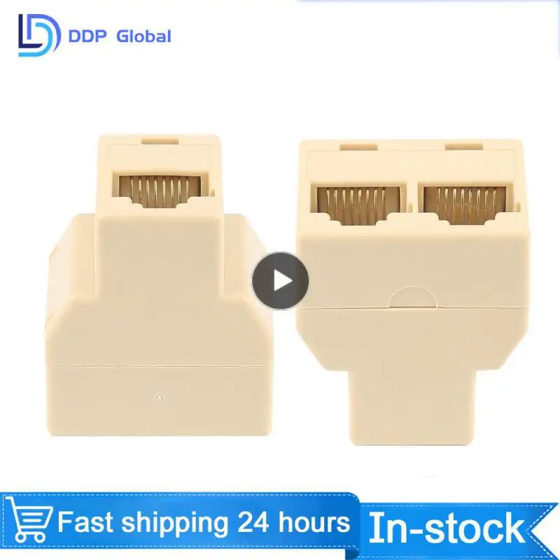 

2/4/6PCS 1 To 2 Socket Rj45 Ethernet Cable Adapter Extender Lan Port Cat5 6 Lan 8p8c Modula For Laptop Network Splitter Female