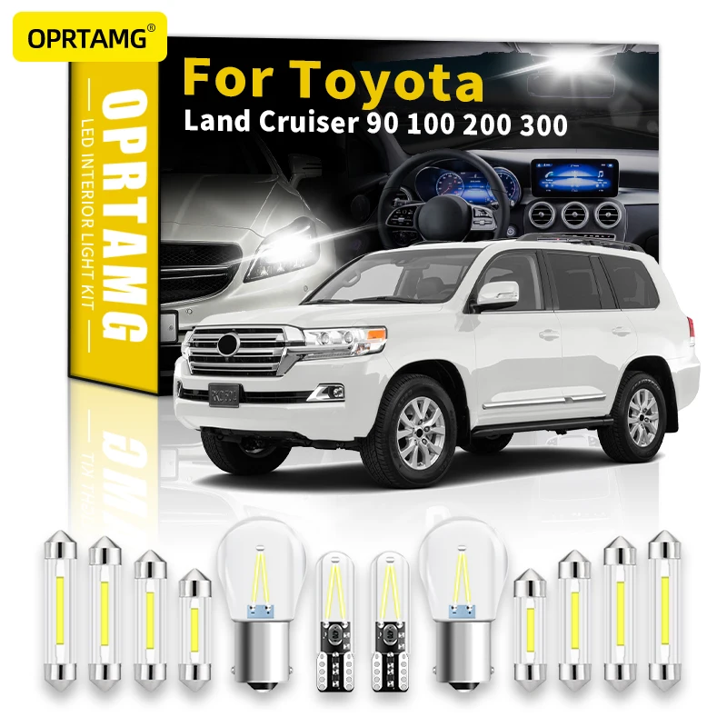 

Внутренняя лампа OPRTAMG Canbus для Toyota Land Cruiser 70 90 100 200 300 Prado 150 120 90 FJ Cruiser 1995 1996 1997-2022, светодиодная лампа